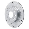 E-Line Drilled & Slotted Silver Brake Rotor, 1991-1995 Lexus/Toyota/Scion, Position: Rear Right - image 2