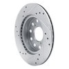 E-Line Drilled & Slotted Silver Brake Rotor, 1991-1995 Lexus/Toyota/Scion, Position: Rear Right - image 4