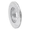 E-Line Drilled & Slotted Silver Brake Rotor, 1991-1999 Lexus/Toyota/Scion, Position: Front Left - image 4