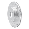 E-Line Drilled & Slotted Silver Brake Rotor, 1991-1999 Lexus/Toyota/Scion, Position: Front Right - image 1
