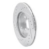 E-Line Drilled & Slotted Silver Brake Rotor, 1991-1999 Lexus/Toyota/Scion, Position: Front Right - image 2
