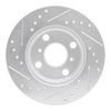 E-Line Drilled & Slotted Silver Brake Rotor, 1991-1999 Lexus/Toyota/Scion, Position: Front Right - image 3