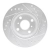 E-Line Drilled & Slotted Silver Brake Rotor, 1992-1995 Lexus/Toyota/Scion, Position: Front Left - image 3