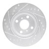 E-Line Drilled & Slotted Silver Brake Rotor, 1992-1995 Lexus/Toyota/Scion, Position: Front Right - image 3