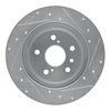 E-Line Drilled & Slotted Silver Brake Rotor, 1992-2003 Lexus/Toyota/Scion, Position: Rear Left - image 4