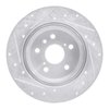 E-Line Drilled & Slotted Silver Brake Rotor, 1992-2003 Lexus/Toyota/Scion, Position: Rear Right - image 4