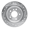 E-Line Drilled & Slotted Silver Brake Rotor, 1992-2003 Lexus/Toyota/Scion, Position: Rear Left - image 1