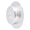 E-Line Drilled & Slotted Silver Brake Rotor, 1992-2003 Lexus/Toyota/Scion, Position: Rear Right - image 4