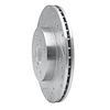 E-Line Drilled & Slotted Silver Brake Rotor, 1993-2002 Fits Multiple Makes/Models, Position: Front Left - image 1