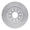 E-Line Drilled & Slotted Silver Brake Rotor, 1992-1995 Lexus/Toyota/Scion, Position: Rear Left - image 3