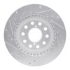 E-Line Drilled & Slotted Silver Brake Rotor, 1992-1995 Lexus/Toyota/Scion, Position: Rear Right - image 3