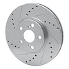E-Line Drilled & Slotted Silver Brake Rotor, 1994-1999 Lexus/Toyota/Scion, Position: Front Left - image 1