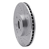 E-Line Drilled & Slotted Silver Brake Rotor, 1994-1999 Lexus/Toyota/Scion, Position: Front Right - image 1