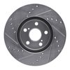 E-Line Drilled & Slotted Silver Brake Rotor, 1994-1999 Lexus/Toyota/Scion, Position: Front Right - image 2