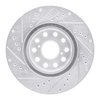 E-Line Drilled & Slotted Silver Brake Rotor, 1993-1998 Lexus/Toyota/Scion, Position: Front Right - image 3