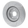 E-Line Drilled & Slotted Silver Brake Rotor, 1993-1998 Lexus/Toyota/Scion, Position: Right Front - image 3