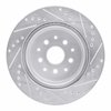 E-Line Drilled & Slotted Silver Brake Rotor, 1993-1998 Lexus/Toyota/Scion, Position: Rear Left - image 4