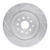 E-Line Drilled & Slotted Silver Brake Rotor, 1993-1998 Lexus/Toyota/Scion, Position: Rear Right - image 3