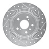 E-Line Drilled & Slotted Silver Brake Rotor, 1995-1999 Lexus/Toyota/Scion, Position: Rear Left - image 1
