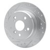 E-Line Drilled & Slotted Silver Brake Rotor, 1995-1999 Lexus/Toyota/Scion, Position: Rear Left - image 2
