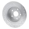 E-Line Drilled & Slotted Silver Brake Rotor, 1995-1999 Lexus/Toyota/Scion, Position: Rear Left - image 4