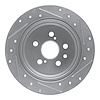 E-Line Drilled & Slotted Silver Brake Rotor, 1996-1999 Lexus/Toyota/Scion, Position: Rear Left - image 1