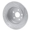 E-Line Drilled & Slotted Silver Brake Rotor, 1996-1999 Lexus/Toyota/Scion, Position: Rear Left - image 4