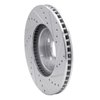 E-Line Drilled & Slotted Silver Brake Rotor, 2000-2010 Fits Multiple Makes/Models, Position: Front Left - image 2