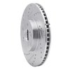 E-Line Drilled & Slotted Silver Brake Rotor, 2000-2010 Fits Multiple Makes/Models, Position: Front Left - image 3
