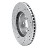 E-Line Drilled & Slotted Silver Brake Rotor, 2000-2010 Fits Multiple Makes/Models, Position: Front Right - image 3