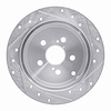 E-Line Drilled & Slotted Silver Brake Rotor, 2000-2010 Fits Multiple Makes/Models, Position: Rear Left - image 1