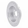 E-Line Drilled & Slotted Silver Brake Rotor, 2000-2010 Fits Multiple Makes/Models, Position: Rear Left - image 4