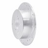 E-Line Drilled & Slotted Silver Brake Rotor, 2000-2010 Fits Multiple Makes/Models, Position: Rear Right - image 2