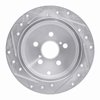 E-Line Drilled & Slotted Silver Brake Rotor, 2000-2010 Fits Multiple Makes/Models, Position: Rear Right - image 3