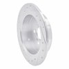 E-Line Drilled & Slotted Silver Brake Rotor, 2000-2010 Fits Multiple Makes/Models, Position: Rear Right - image 4