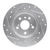 E-Line Drilled & Slotted Silver Brake Rotor, 2000-2004 Lexus/Toyota/Scion, Position: Rear Right - image 2