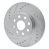 E-Line Drilled & Slotted Silver Brake Rotor, 2000-2005 Lexus/Toyota/Scion, Position: Rear Left - image 1