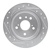 E-Line Drilled & Slotted Silver Brake Rotor, 2002-2008 Lexus/Toyota/Scion, Position: Rear Right - image 1