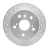 E-Line Drilled & Slotted Silver Brake Rotor, 2002-2008 Lexus/Toyota/Scion, Position: Rear Right - image 2