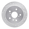 E-Line Drilled & Slotted Silver Brake Rotor, 2007-2012 Lexus/Toyota/Scion, Position: Rear Right - image 1