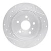 E-Line Drilled & Slotted Silver Brake Rotor, 2007-2012 Lexus/Toyota/Scion, Position: Rear Right - image 4