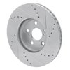 E-Line Drilled & Slotted Silver Brake Rotor, 2008-2019 Fits Multiple Makes/Models, Position: Front Left - image 2