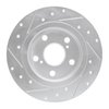 E-Line Drilled & Slotted Silver Brake Rotor, 2008-2018 Fits Multiple Makes/Models, Position: Rear Right - image 3