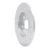 E-Line Drilled & Slotted Silver Brake Rotor, 2008-2018 Fits Multiple Makes/Models, Position: Rear Right - image 4