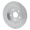 E-Line Drilled & Slotted Silver Brake Rotor, Fits Select Fits Multiple Makes/Models, Position: Rear Left - image 2
