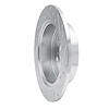 E-Line Drilled & Slotted Silver Brake Rotor, 2009-2013 Fits Multiple Makes/Models, Position: Rear Left - image 1