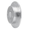 E-Line Drilled & Slotted Silver Brake Rotor, 2009-2013 Fits Multiple Makes/Models, Position: Rear Right - image 4