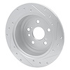 E-Line Drilled & Slotted Silver Brake Rotor, 2009-2015 Lexus/Toyota/Scion, Position: Rear Left - image 1