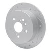 E-Line Drilled & Slotted Silver Brake Rotor, 2009-2015 Lexus/Toyota/Scion, Position: Rear Left - image 2