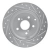 E-Line Drilled & Slotted Silver Brake Rotor, 2012-2020 Lexus/Toyota/Scion, Position: Rear Left - image 2